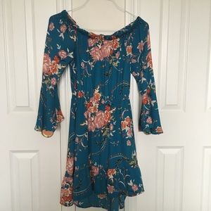 Boho Off the Shoulder Floral Dress